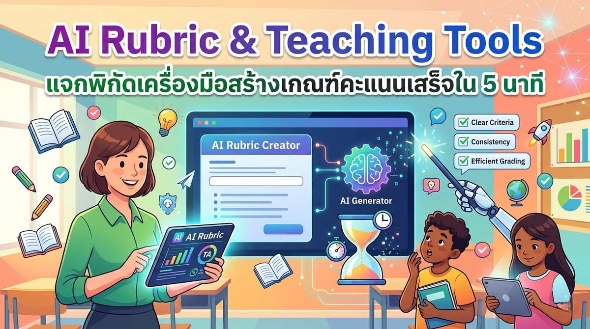 AI Rubric & Teaching Tools แจกพิกัดเครื่องมือสร้างเกณฑ์คะแนนเสร็จใน 5 นาที